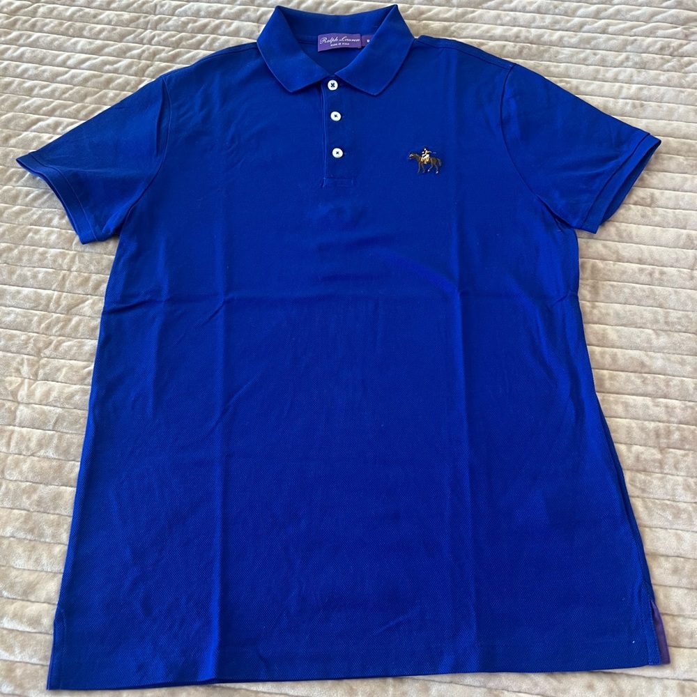 Men's Blue Polo Shirt Ralph Lauren purple label size medium